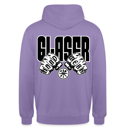 Unisex Hoodie "Glaser" (beidseitig bedruckt) Lavendel Unisex Hoodie {{ color }}