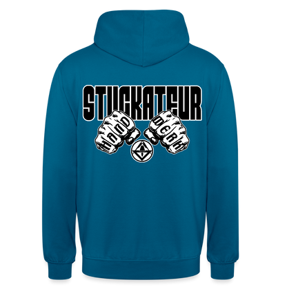 Unisex Hoodie "Stuckateur" (beidseitig bedruckt) Tiefseeblau Unisex Hoodie {{ color }}