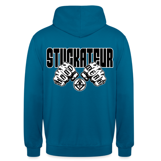 Unisex Hoodie "Stuckateur" (beidseitig bedruckt) Tiefseeblau Unisex Hoodie {{ color }}