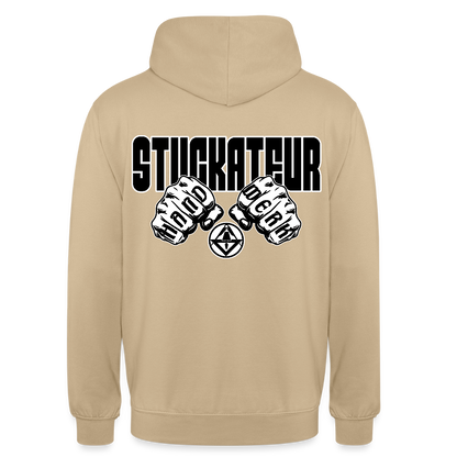 Unisex Hoodie "Stuckateur" (beidseitig bedruckt) Beige Unisex Hoodie {{ color }}