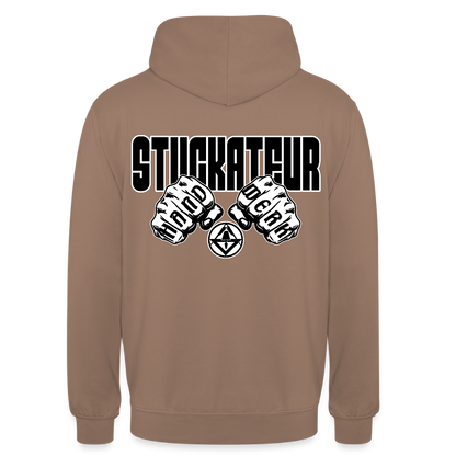 Unisex Hoodie "Stuckateur" (beidseitig bedruckt) Mokka Unisex Hoodie {{ color }}