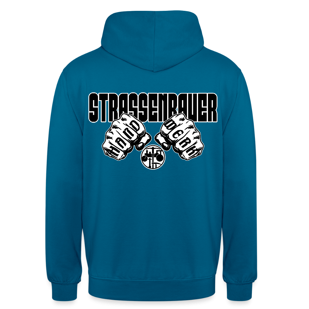 Unisex Hoodie "Strassenbauer" (beidseitig bedruckt) Tiefseeblau Unisex Hoodie {{ color }}