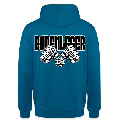 Unisex Hoodie "Bodenleger" (beidseitig bedruckt) Tiefseeblau Unisex Hoodie {{ color }}