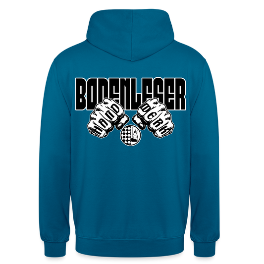 Unisex Hoodie "Bodenleger" (beidseitig bedruckt) Tiefseeblau Unisex Hoodie {{ color }}