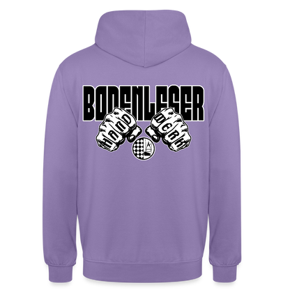 Unisex Hoodie "Bodenleger" (beidseitig bedruckt) Lavendel Unisex Hoodie {{ color }}