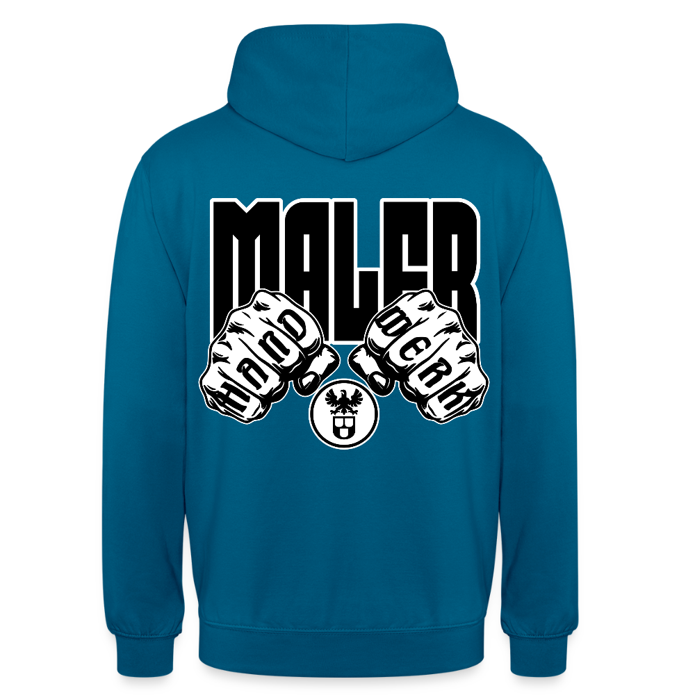 Unisex Hoodie "Maler" (beidseitig bedruckt) Tiefseeblau Unisex Hoodie {{ color }}