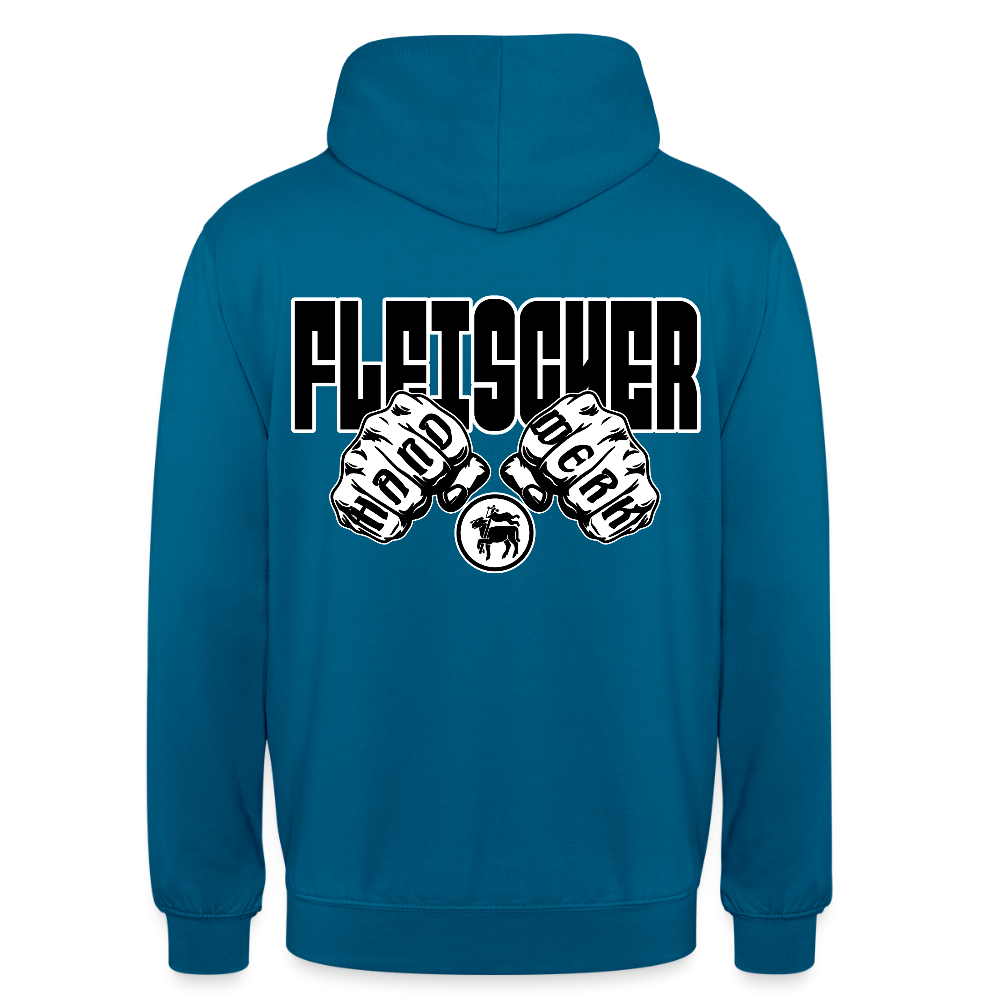 Unisex Hoodie "Fleischer" (beidseitig bedruckt) Tiefseeblau Unisex Hoodie {{ color }}