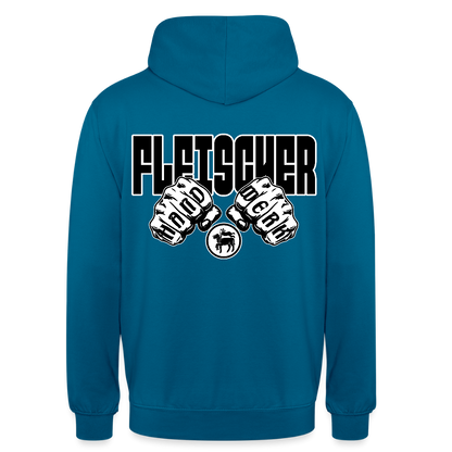 Unisex Hoodie "Fleischer" (beidseitig bedruckt) Tiefseeblau Unisex Hoodie {{ color }}