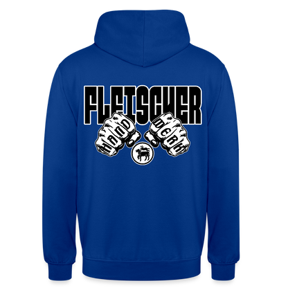 Unisex Hoodie "Fleischer" (beidseitig bedruckt) Royalblau Unisex Hoodie {{ color }}