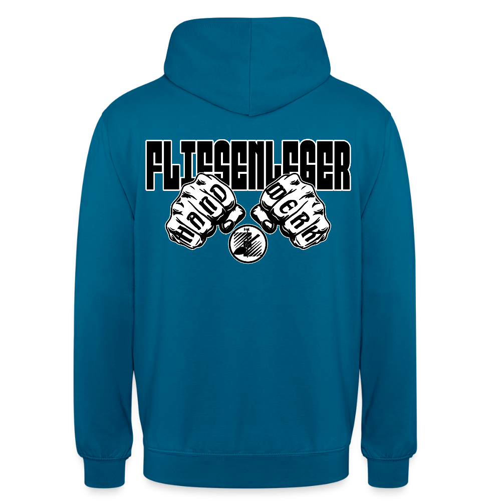 Unisex Hoodie "Fliesenleger" (beidseitig bedruckt) Tiefseeblau Unisex Hoodie {{ color }}