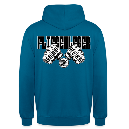 Unisex Hoodie "Fliesenleger" (beidseitig bedruckt) Tiefseeblau Unisex Hoodie {{ color }}