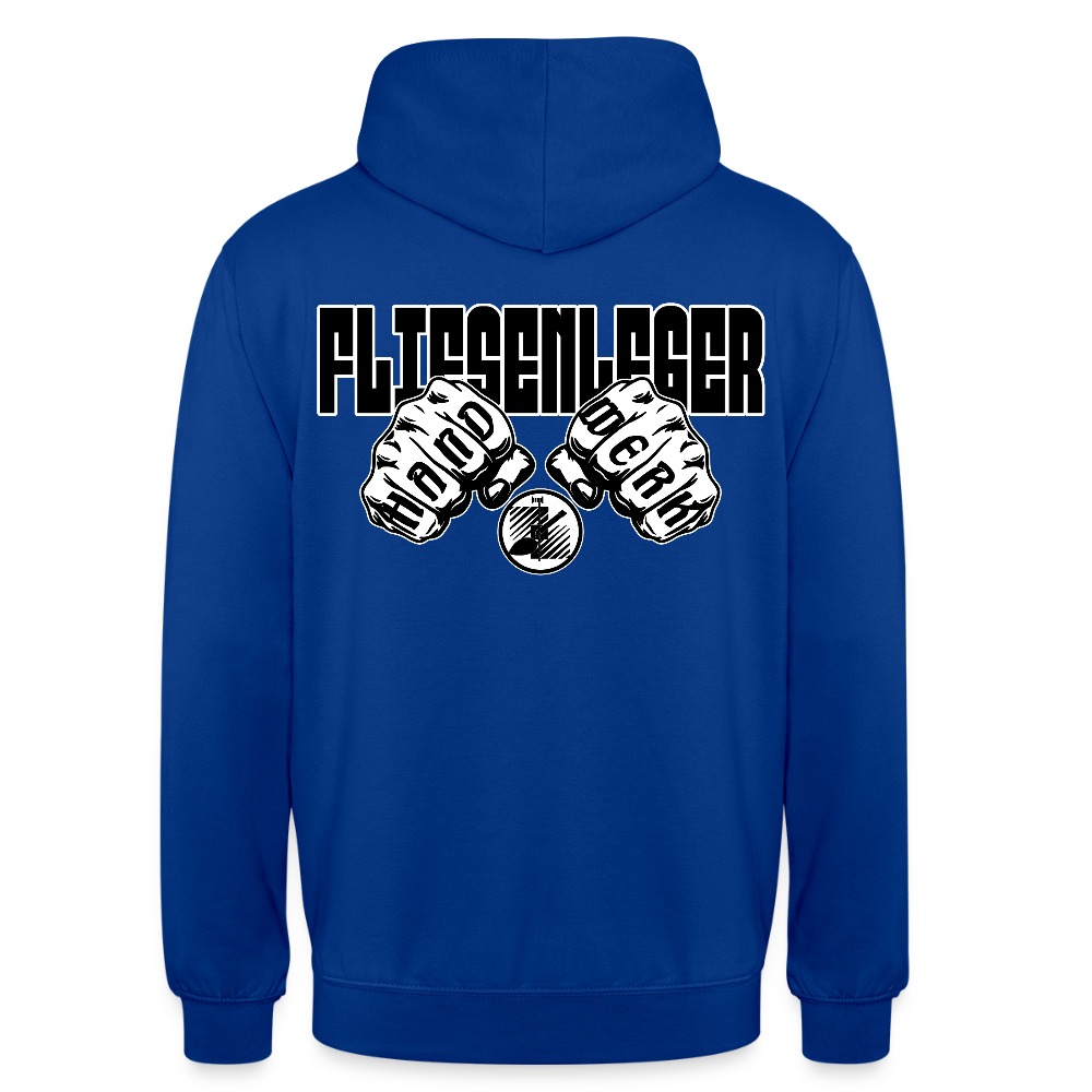 Unisex Hoodie "Fliesenleger" (beidseitig bedruckt) Royalblau Unisex Hoodie {{ color }}