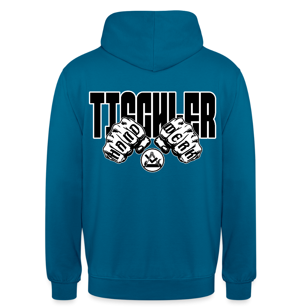 Unisex Hoodie "Tischler" (beidseitig bedruckt) Tiefseeblau Unisex Hoodie {{ color }}