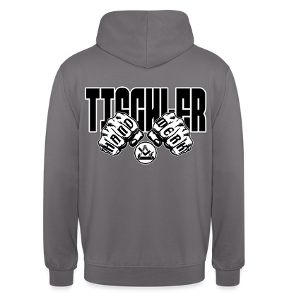 Unisex Hoodie "Tischler" (beidseitig bedruckt) Mittelgrau Unisex Hoodie {{ color }}