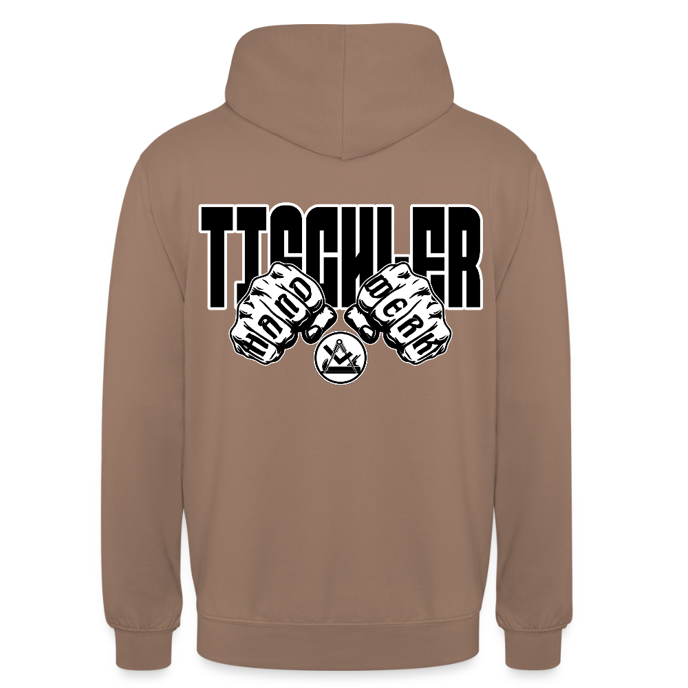 Unisex Hoodie "Tischler" (beidseitig bedruckt) Mokka Unisex Hoodie {{ color }}