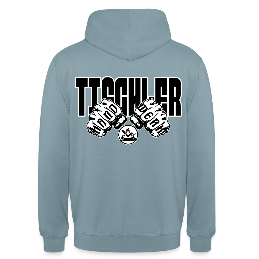 Unisex Hoodie "Tischler" (beidseitig bedruckt) Nebelblau Unisex Hoodie {{ color }}