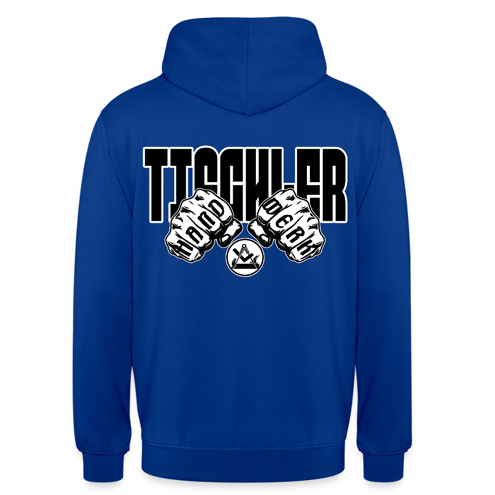 Unisex Hoodie "Tischler" (beidseitig bedruckt) Royalblau Unisex Hoodie {{ color }}