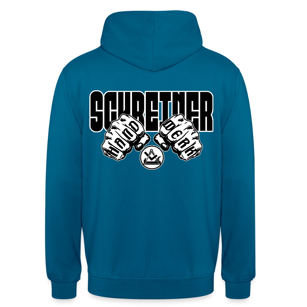 Unisex Hoodie "Schreiner" (beidseitig bedruckt) Tiefseeblau Unisex Hoodie {{ color }}