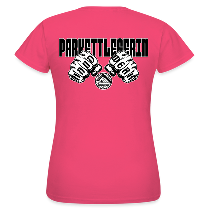 Frauen T-Shirt "Parkettlegerin" (beidseitig bedruckt) Azalea Frauen T-Shirt {{ color }}