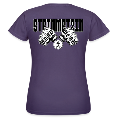 Frauen T-Shirt "Steinmetzin" (beidseitig bedruckt) Dunkellila Frauen T-Shirt {{ color }}