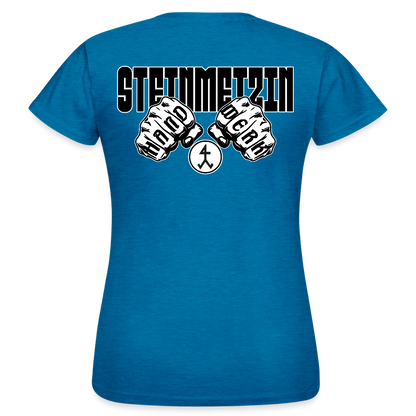Frauen T-Shirt "Steinmetzin" (beidseitig bedruckt) Antikblaues Saphir meliert Frauen T-Shirt {{ color }}