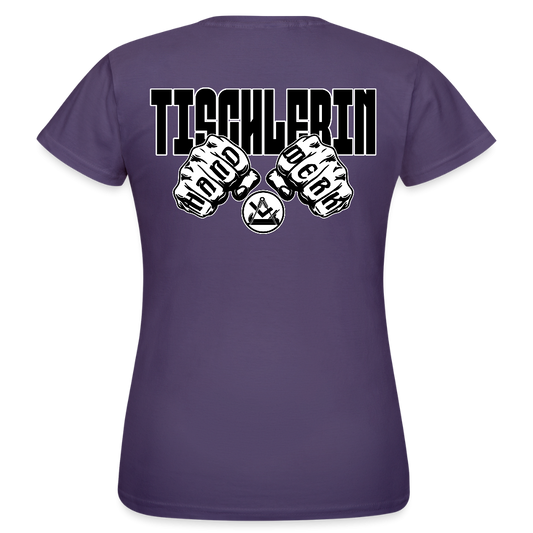 Frauen T-Shirt "Tischlerin" (beidseitig bedruckt) Dunkellila Frauen T-Shirt {{ color }}