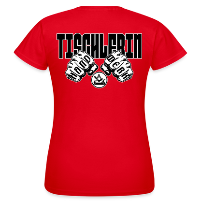 Frauen T-Shirt "Tischlerin" (beidseitig bedruckt) Rot Frauen T-Shirt {{ color }}