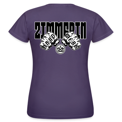 Frauen T-Shirt "Zimmerin" (beidseitig bedruckt) Dunkellila Frauen T-Shirt {{ color }}