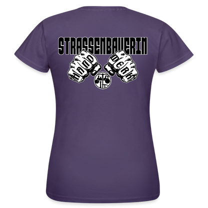 Frauen T-Shirt "Strassenbauerin" (beidseitig bedruckt) Dunkellila Frauen T-Shirt {{ color }}