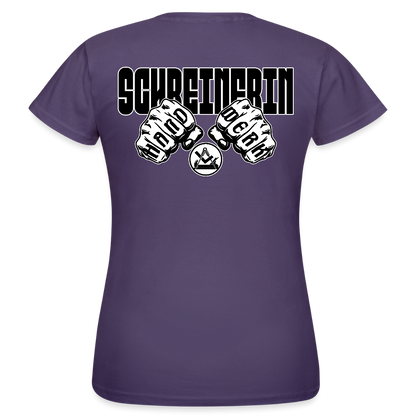 Frauen T-Shirt "Schreinerin" (beidseitig bedruckt) Dunkellila Frauen T-Shirt {{ color }}