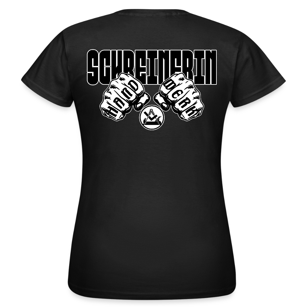 Frauen T-Shirt "Schreinerin" (beidseitig bedruckt) Schwarz Frauen T-Shirt {{ color }}