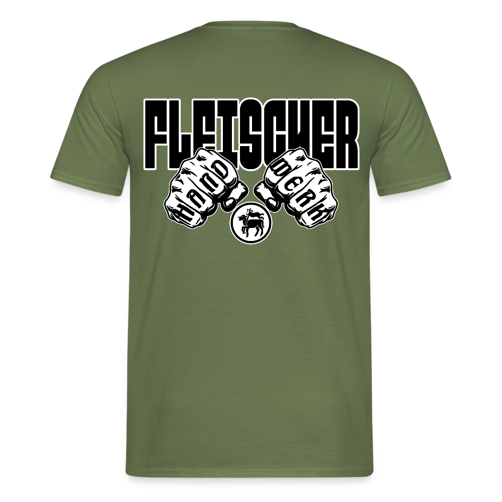 Unisex T-Shirt "Fleischer" (beidseitig bedruckt) Militärgrün Männer T-Shirt {{ color }}