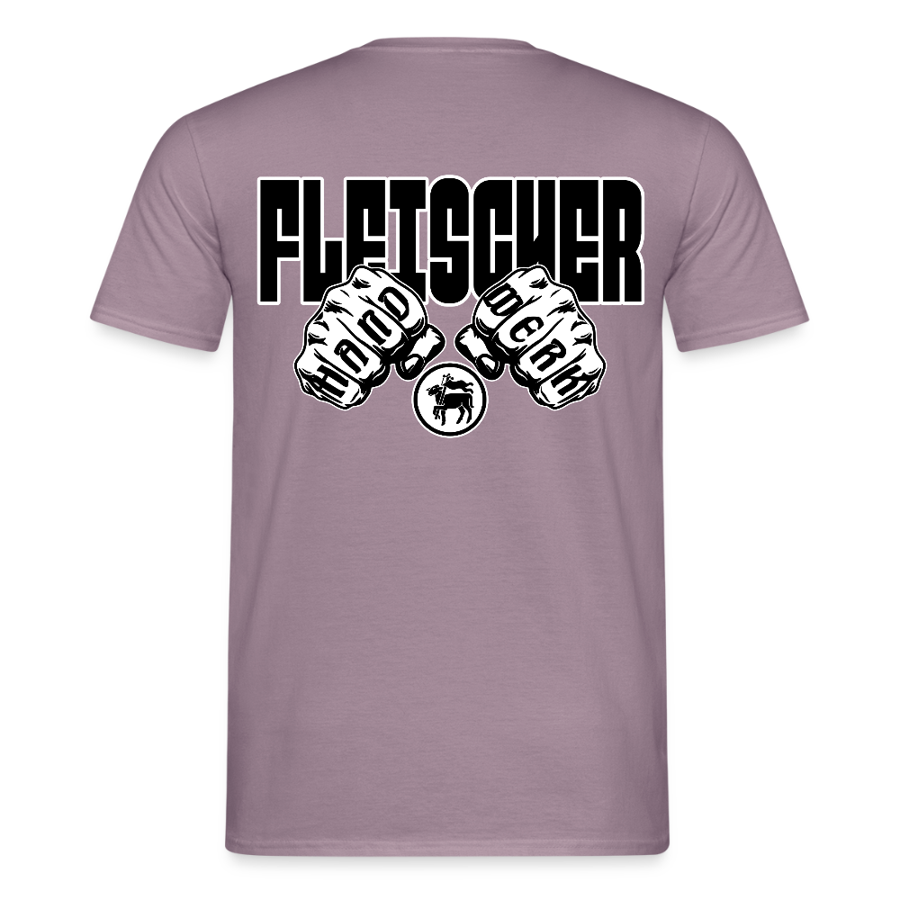 Unisex T-Shirt "Fleischer" (beidseitig bedruckt) Lilagrau Männer T-Shirt {{ color }}