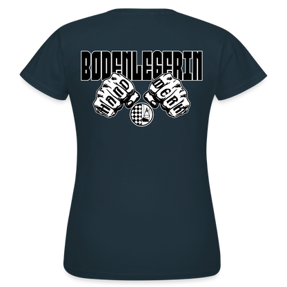 Frauen T-Shirt "Bodenlegerin" (beidseitig bedruckt) Navy Frauen T-Shirt {{ color }}