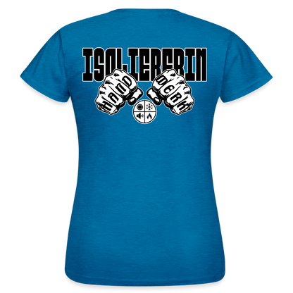 Frauen T-Shirt "Isoliererin" (beidseitig bedruckt) Antikblaues Saphir meliert Frauen T-Shirt {{ color }}