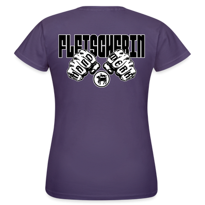 Frauen T-Shirt "Fleischerin" (beidseitig bedruckt) Dunkellila Frauen T-Shirt {{ color }}