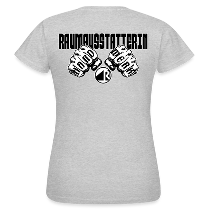 Frauen T-Shirt "Raumausstatterin" (beidseitig bedruckt) Grau meliert Frauen T-Shirt {{ color }}