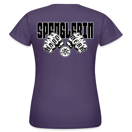 Frauen T-Shirt "Spenglerin" (beidseitig bedruckt) Dunkellila Frauen T-Shirt {{ color }}