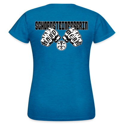 Frauen T-Shirt "Schornsteinfegerin" (beidseitig bedruckt) Antikblaues Saphir meliert Frauen T-Shirt {{ color }}