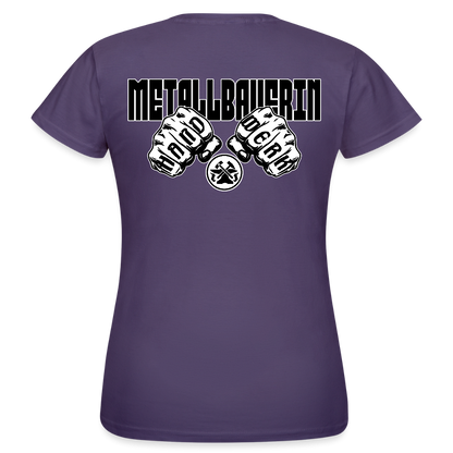 Frauen T-Shirt "Metallbauerin" (beidseitig bedruckt) Dunkellila Frauen T-Shirt {{ color }}