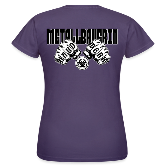 Frauen T-Shirt "Metallbauerin" (beidseitig bedruckt) Dunkellila Frauen T-Shirt {{ color }}