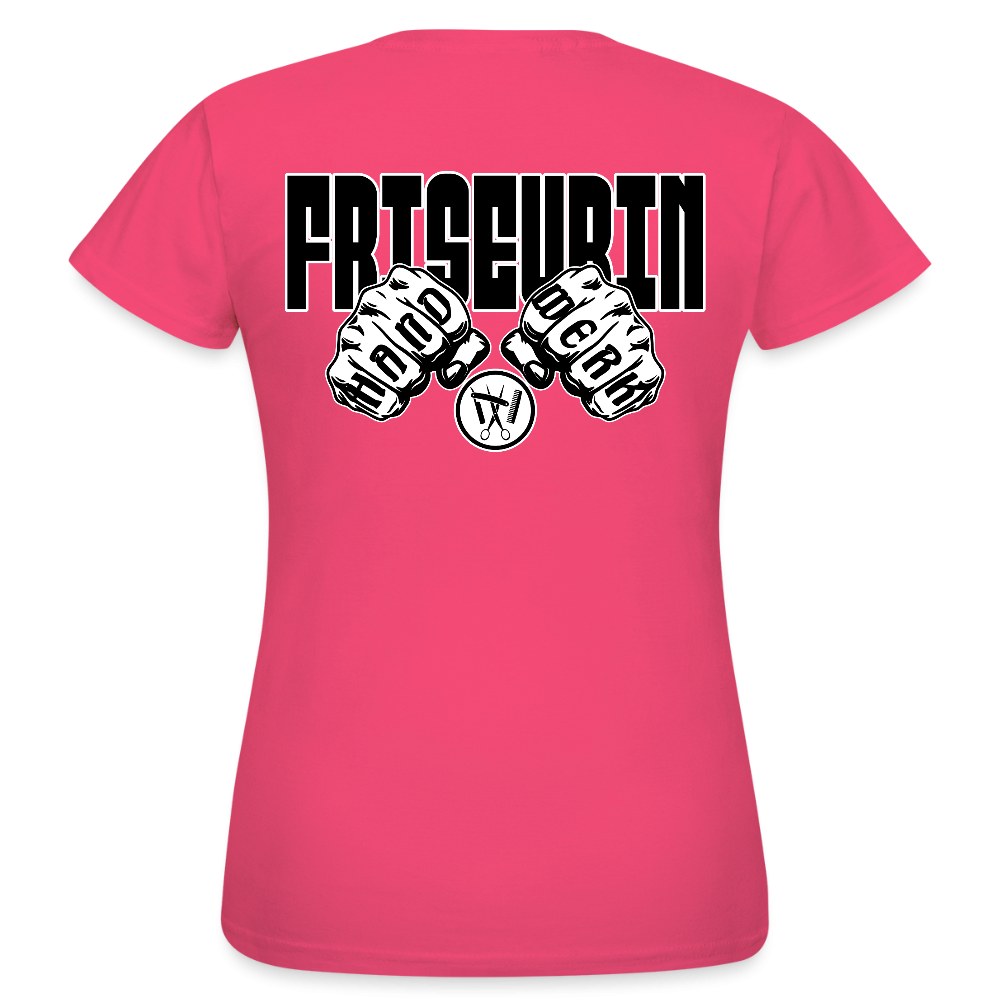 Frauen T-Shirt "Friseurin" (beidseitig bedruckt) Azalea Frauen T-Shirt {{ color }}