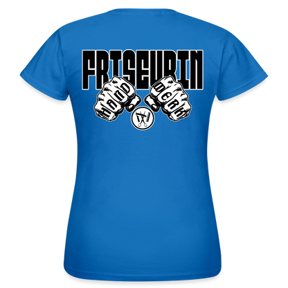 Frauen T-Shirt "Friseurin" (beidseitig bedruckt) Royalblau Frauen T-Shirt {{ color }}