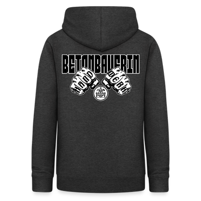 Frauen Hoodie "Betonbauerin" (beidseitig beruckt) Anthrazit Frauen Hoodie {{ color }}
