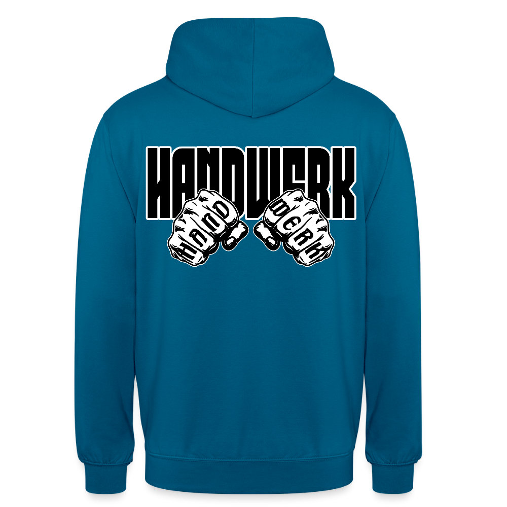 Unisex Hoodie "Handwerk" (beidseitig bedruckt) Tiefseeblau Unisex Hoodie {{ color }}
