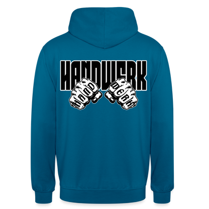 Unisex Hoodie "Handwerk" (beidseitig bedruckt) Tiefseeblau Unisex Hoodie {{ color }}