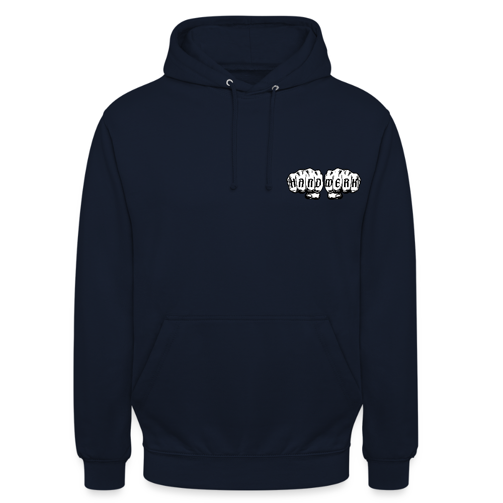 Unisex Hoodie "Handwerk" (beidseitig bedruckt) Unisex Hoodie {{ color }}