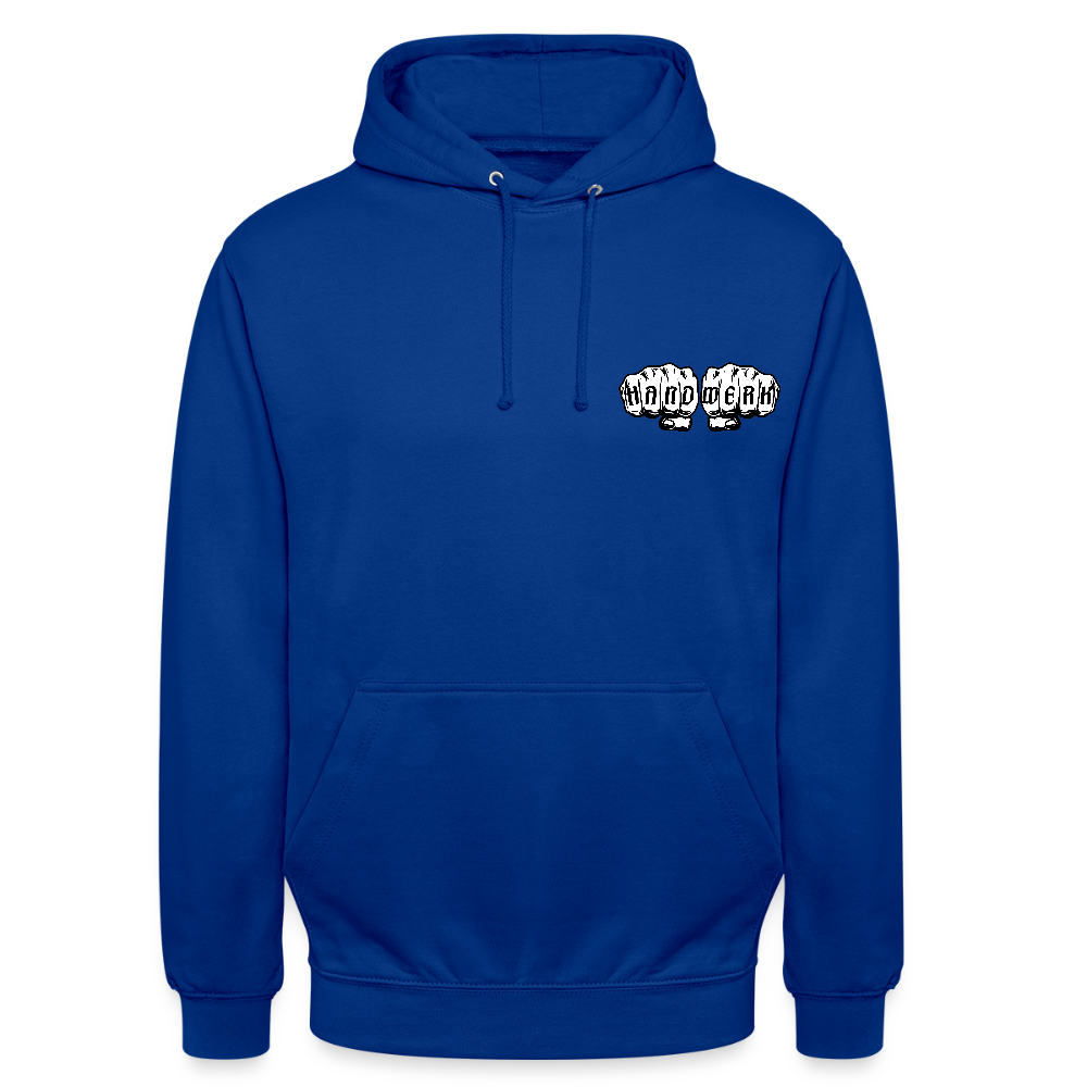 Unisex Hoodie "Handwerk" (beidseitig bedruckt) Unisex Hoodie {{ color }}