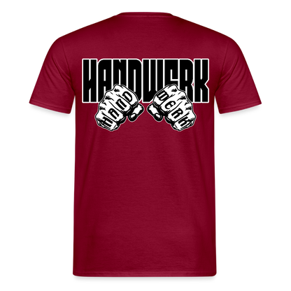 Unisex T-Shirt "Handwerk" (beidseitig bedruckt) Ziegelrot Männer T-Shirt {{ color }}