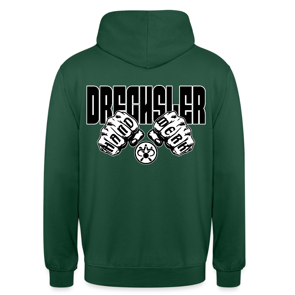 Unisex Hoodie "Drechsler" (beidseitig bedruckt) Flaschengrün Unisex Hoodie {{ color }}